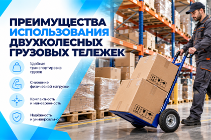 Преимущества использования двухколесных грузовых тележек