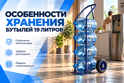 Особенности хранения бутылей 19 литров