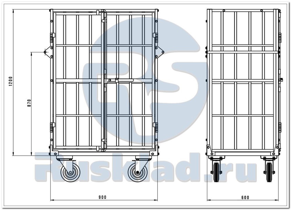 Шкаф каркасный металлический. ШТМ